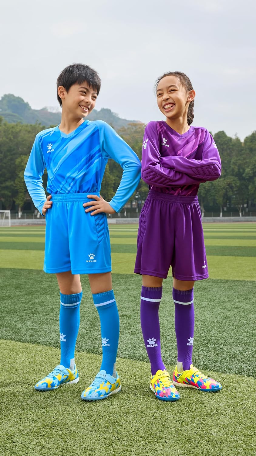 KELME Kids Goalie Shirt,Goalkeeper Jersey Padded Long Sleeve Soccer Football Training Uniform for Youth,Purple Kid Size 6 - Image 5