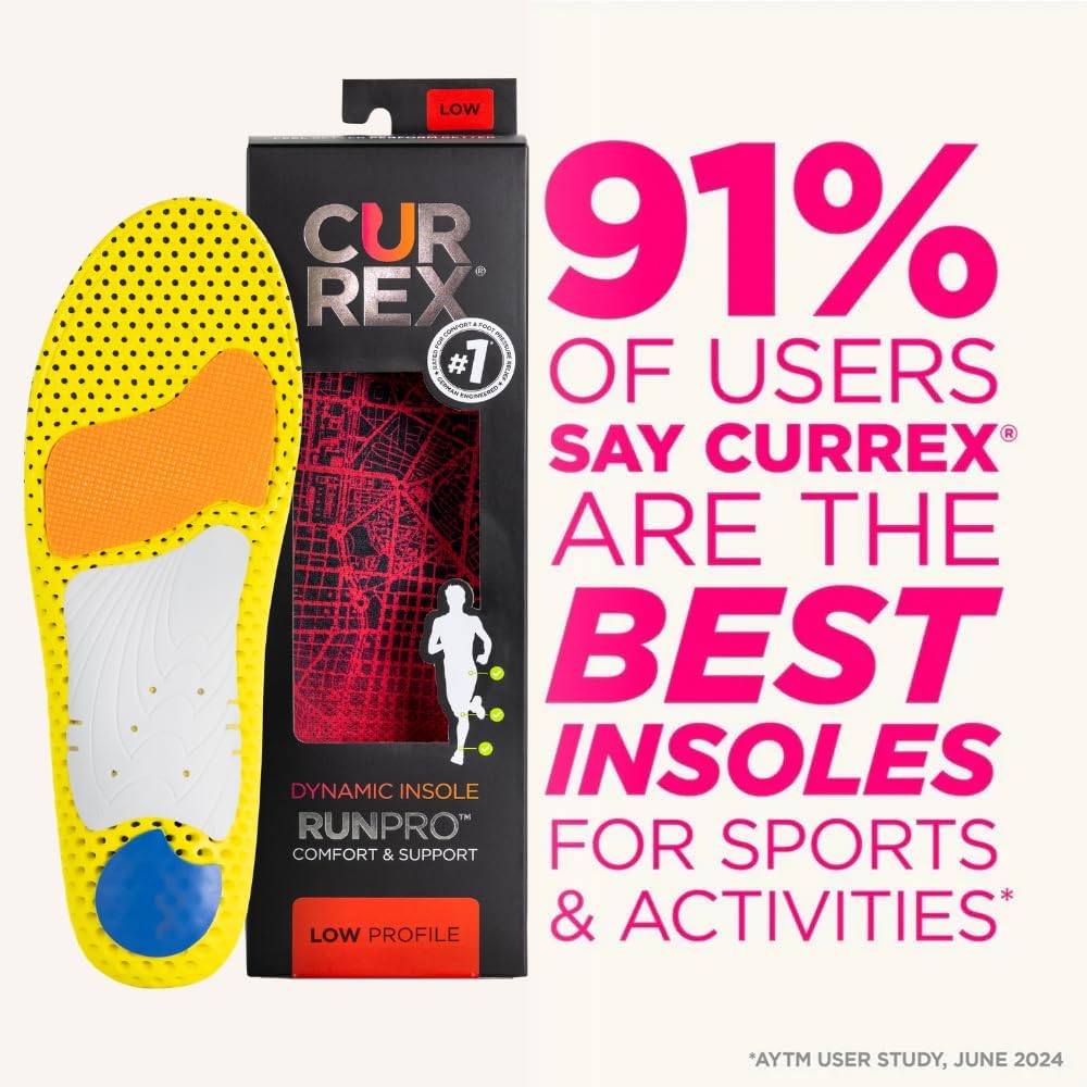 CURREX RunPro Insoles for Running Shoes, Arch Support Inserts to Help Reduce Fatigue, Prevent Injuries, Boost Performance for Men & Women (Low Arch, Size XS) - Image 7