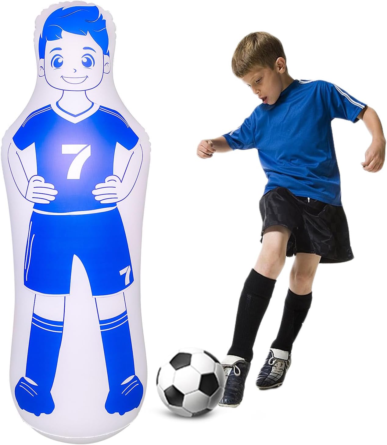 ZHUYNXIR Inflatable Soccer Dummy, Soccer Training Equipment, Inflatable Dummy Goalkeepr Air Mannequin Free Kick Wall Goalkeeper Defender Training for Children Adults - Image 6