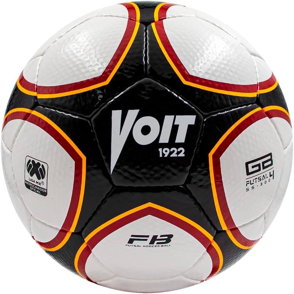 Voit Futsal Ball Size 4 Hand-Stitched with PVC Coating - Futsal Balls with Optimized Dead Bounce, Wear-Resistant Coating & Regulation Weight for Competitive Play - Unisex Football for All Skill Levels