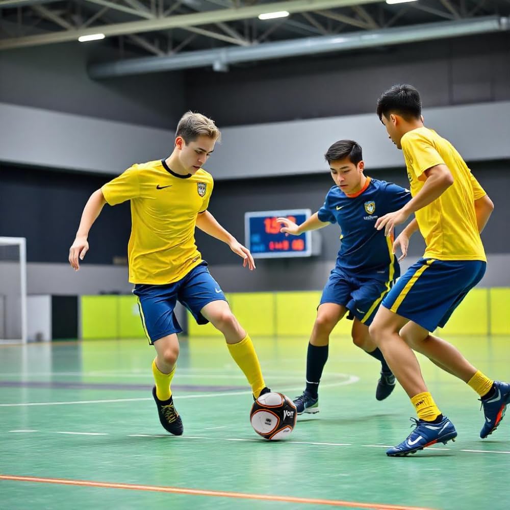 Voit Futsal Ball Size 4 Hand-Stitched with PVC Coating - Futsal Balls with Optimized Dead Bounce, Wear-Resistant Coating & Regulation Weight for Competitive Play - Unisex Football for All Skill Levels - Image 3