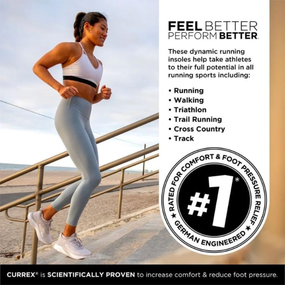 CURREX RunPro Insoles for Running Shoes, Arch Support Inserts to Help Reduce Fatigue, Prevent Injuries, Boost Performance for Men & Women (Low Arch, Size XS) - Image 2