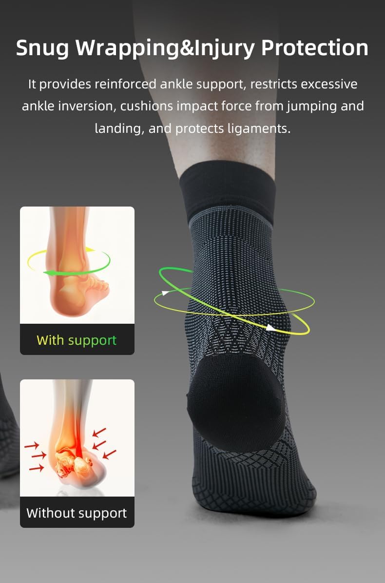 NMK Kids Compression Ankle Brace Youth Ankle Support Sleeve for Arthritis Boys Girls Basketball Soccer Running(1 Pair) - Image 4