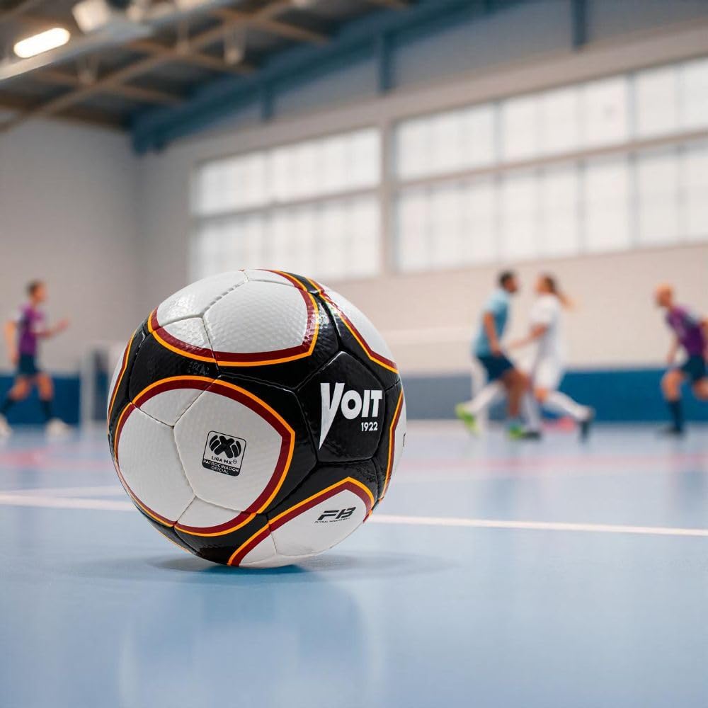 Voit Futsal Ball Size 4 Hand-Stitched with PVC Coating - Futsal Balls with Optimized Dead Bounce, Wear-Resistant Coating & Regulation Weight for Competitive Play - Unisex Football for All Skill Levels - Image 4