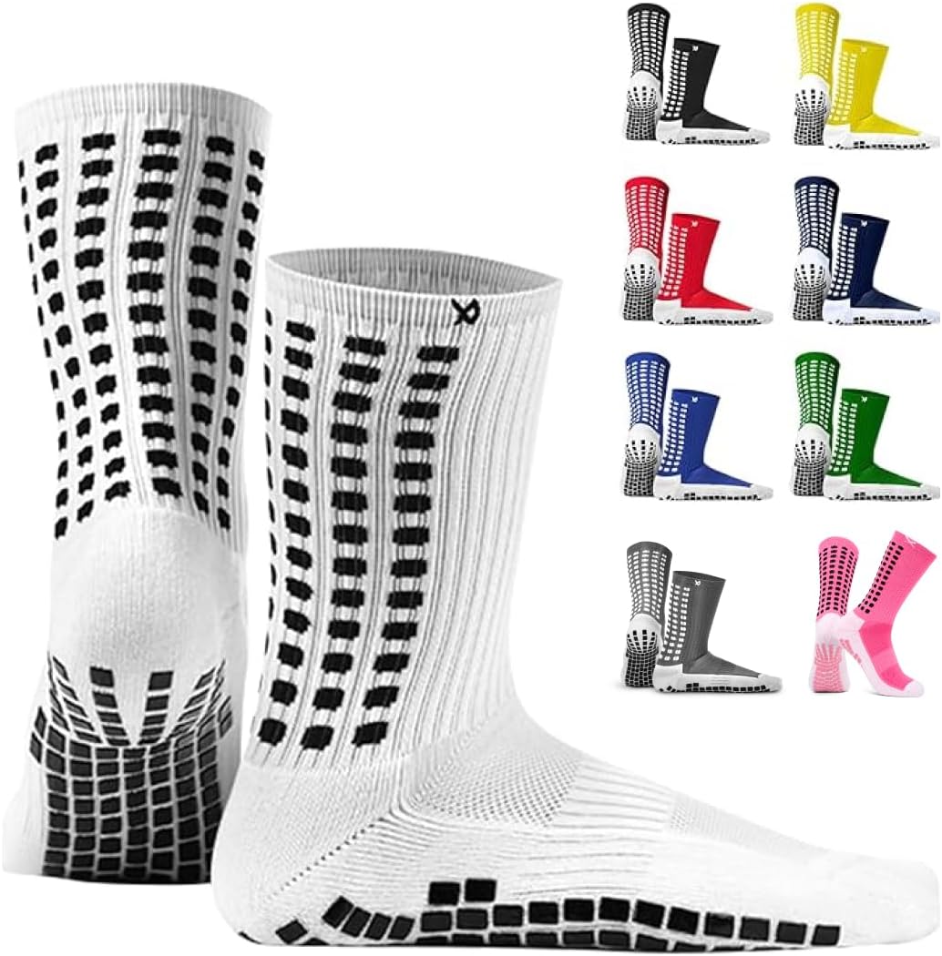 Lux Dual Grip Soccer Socks for Men & Women - DualGrip Engineered for Performance & Comfort - Anti-Slip Grip Socks for Soccer