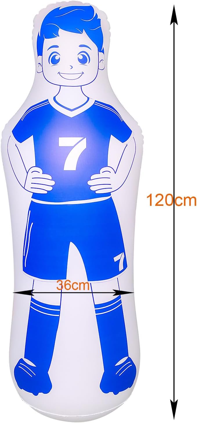 ZHUYNXIR Inflatable Soccer Dummy, Soccer Training Equipment, Inflatable Dummy Goalkeepr Air Mannequin Free Kick Wall Goalkeeper Defender Training for Children Adults - Image 2