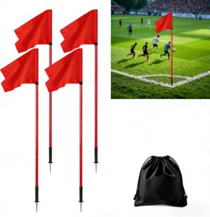 4 Set Soccer Corner Flags for Socce...