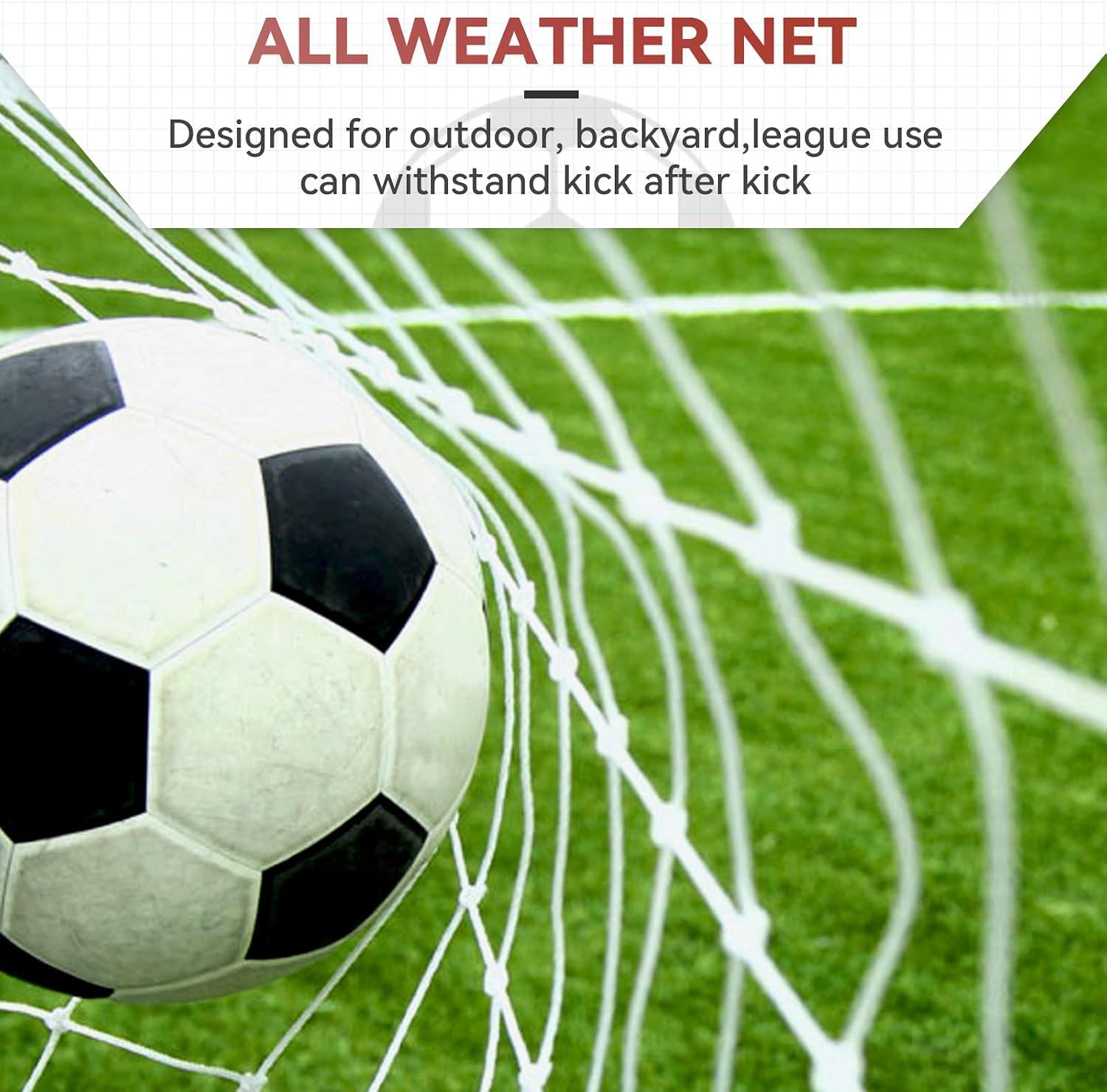 ZENY Portable Soccer Goal, Backyard, Training and Tounament Size | 12x6, 6x4, 24x8 ft Steel Frame Goal, All Weather Net, Indoor Outdoor Backyard Training Soccer Goal for Youth Adults - Image 2