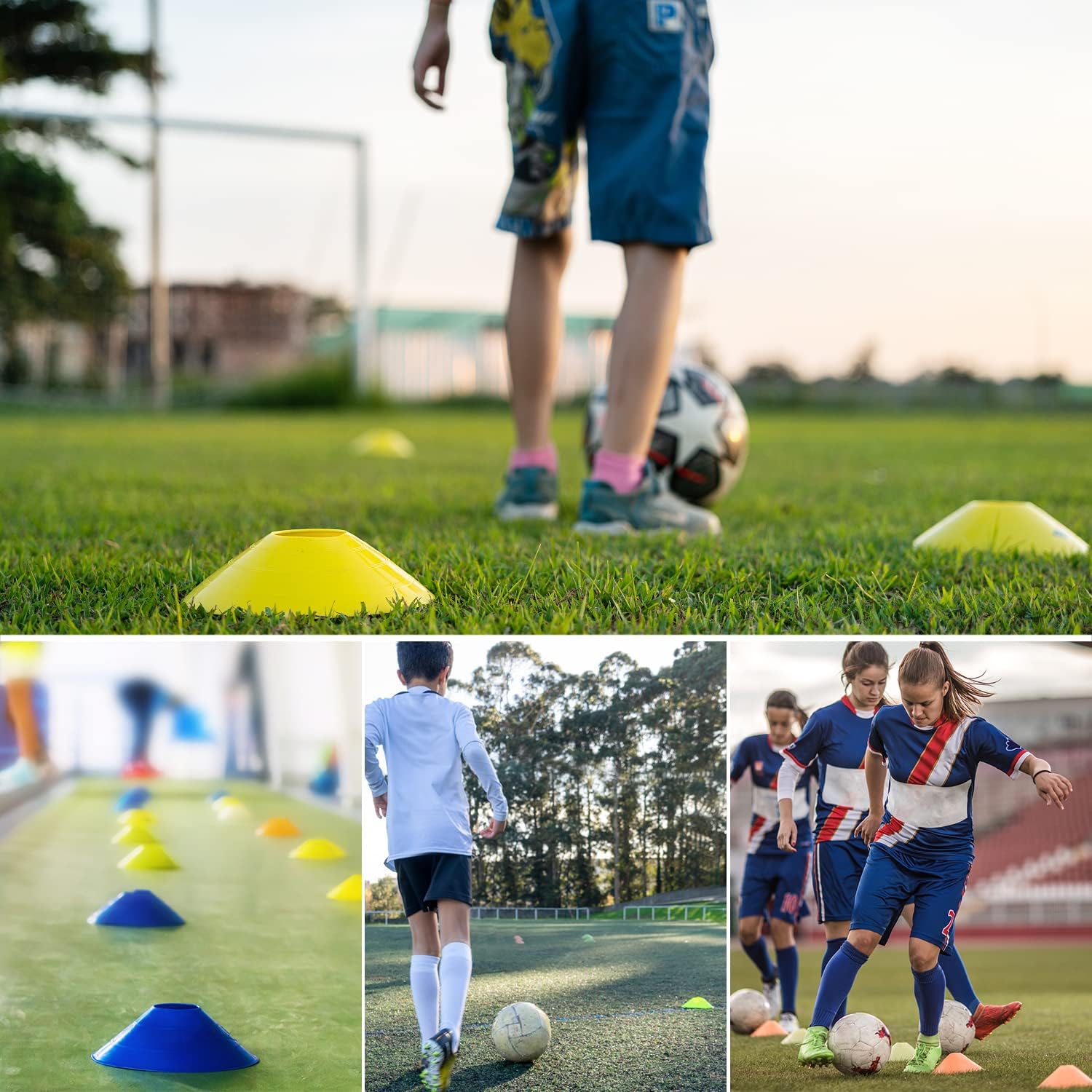 25/50/100pcs Disc Cones, Agility Soccer Cones with Carry Bag and Holder | for Sports Training, Football, Soccer, Basketball, Coaching, Practice Equipment - Image 6