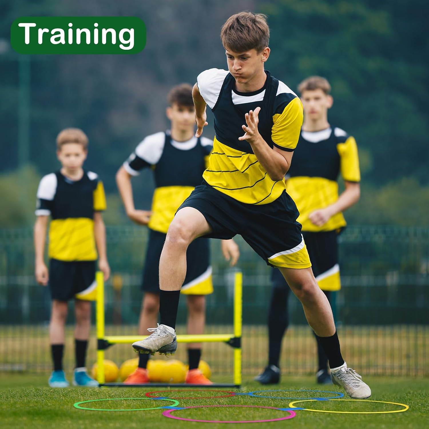 Mototo 24/30/48/96 Pack Agility Rings 15 Inch Speed Training Hopscotch Rings Plastic Circle Jumping Hoops Agility Hurdles for Athlete Exercise Soccer Football Gymnastics Games Practice Footwork - Image 5