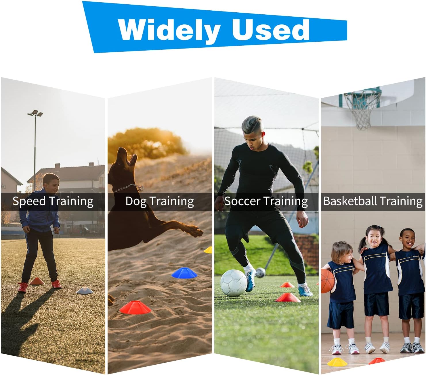 25/50/100pcs Disc Cones, Agility Soccer Cones with Carry Bag and Holder | for Sports Training, Football, Soccer, Basketball, Coaching, Practice Equipment - Image 5