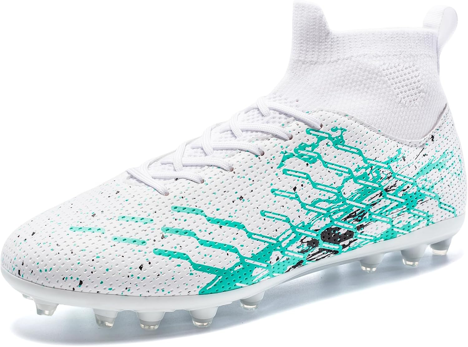 Unisex Soccer Cleats Lightweight No-Tie Lacing System Multi-Surface Football Shoes with Ankle Support for Beginners to Advanced Players - Image 4