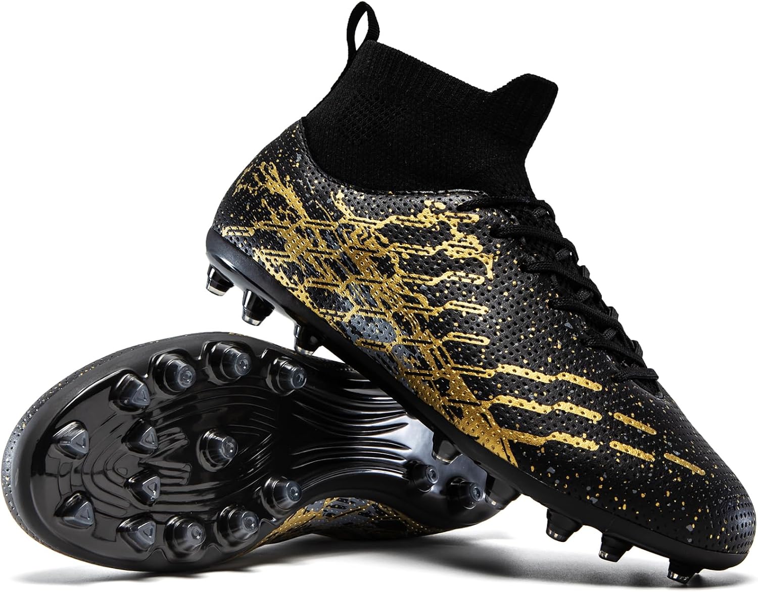 Unisex Soccer Cleats Lightweight No-Tie Lacing System Multi-Surface Football Shoes with Ankle Support for Beginners to Advanced Players - Image 6