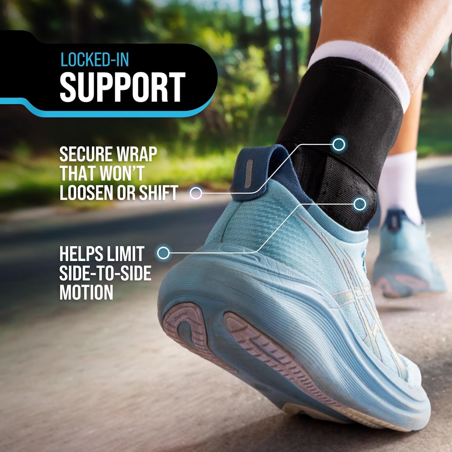 Reinforced Lace Up Ankle Brace for Men & Women, Sprained Ankle Support | Basketball, volleyball, and running, Fits inside shoes, Achilles tendonitis support, Either foot, Hand washable - Image 5