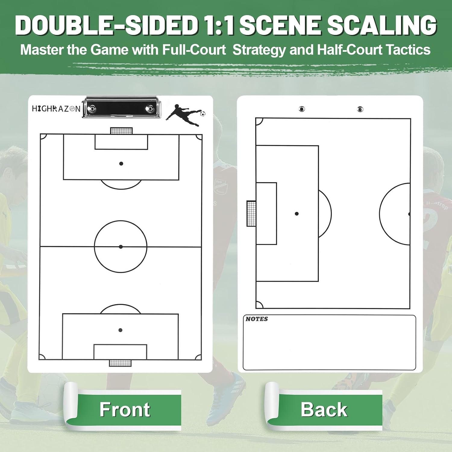 Soccer Coaches Clipboard, White Double-Sided Dry Erase Coach Clipboard, Soccer Whiteboard for Coaches, Lineup White Board with Marker for Coaches Gift - Image 6