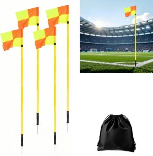4 Set Soccer Corner Flags for Socce...