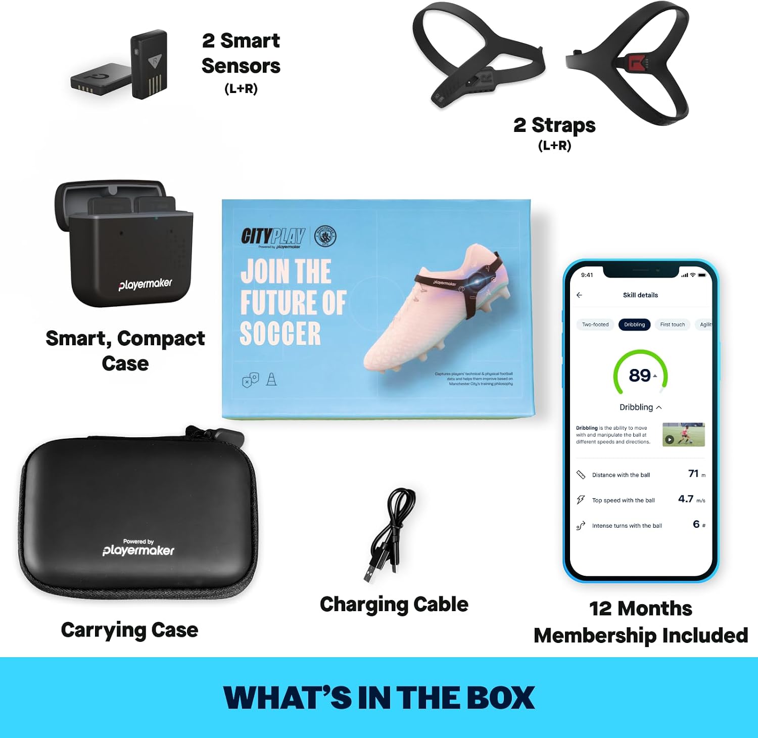 CITYPLAY Smart Soccer Tracker for Cleats - Training Sensor for Youth | Tracks 25+ Technical & Physical Metrics - 12-Month App Access - High-Precision Foot Wearable Technology - Ideal Soccer Gift - Image 9