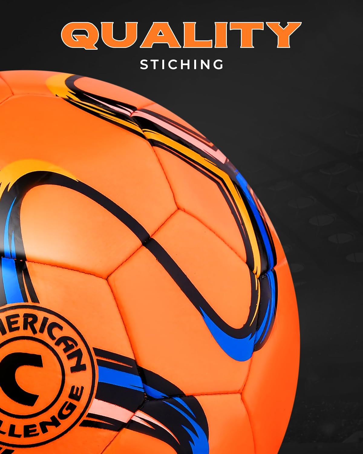 American Challenge Brasilia Soccer Ball Size 5, 4, 3 & 2 | Durable TPU casing with Hybrid SR bladder for reliable bounce, ideal for training and recreational play - Image 3