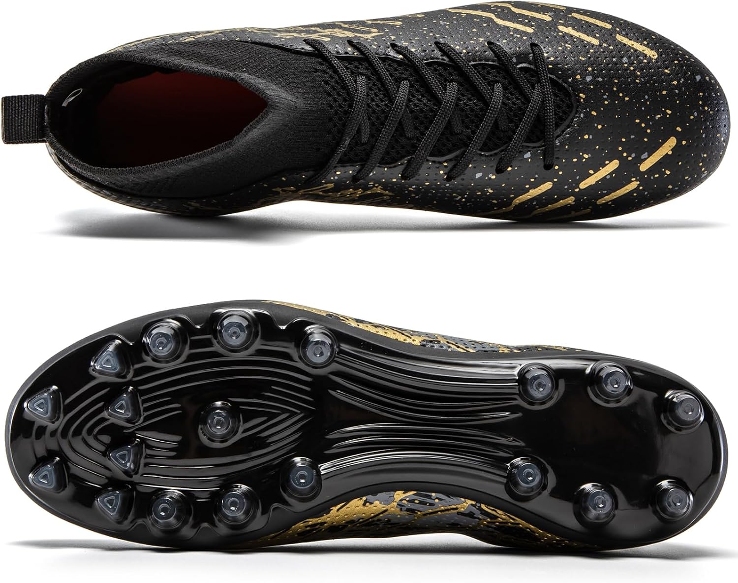 Unisex Soccer Cleats Lightweight No-Tie Lacing System Multi-Surface Football Shoes with Ankle Support for Beginners to Advanced Players - Image 5