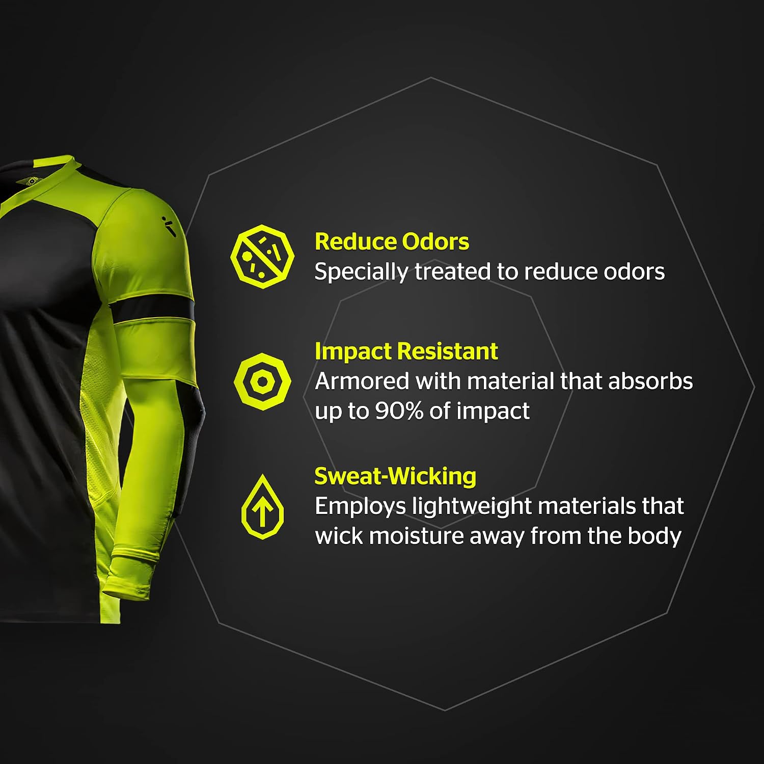 Storelli ExoShield Gladiator Goalkeeper Jersey, High-Impact Protection, Sweat-Wicking, Breathable Athletic Shirt for Soccer - Image 4