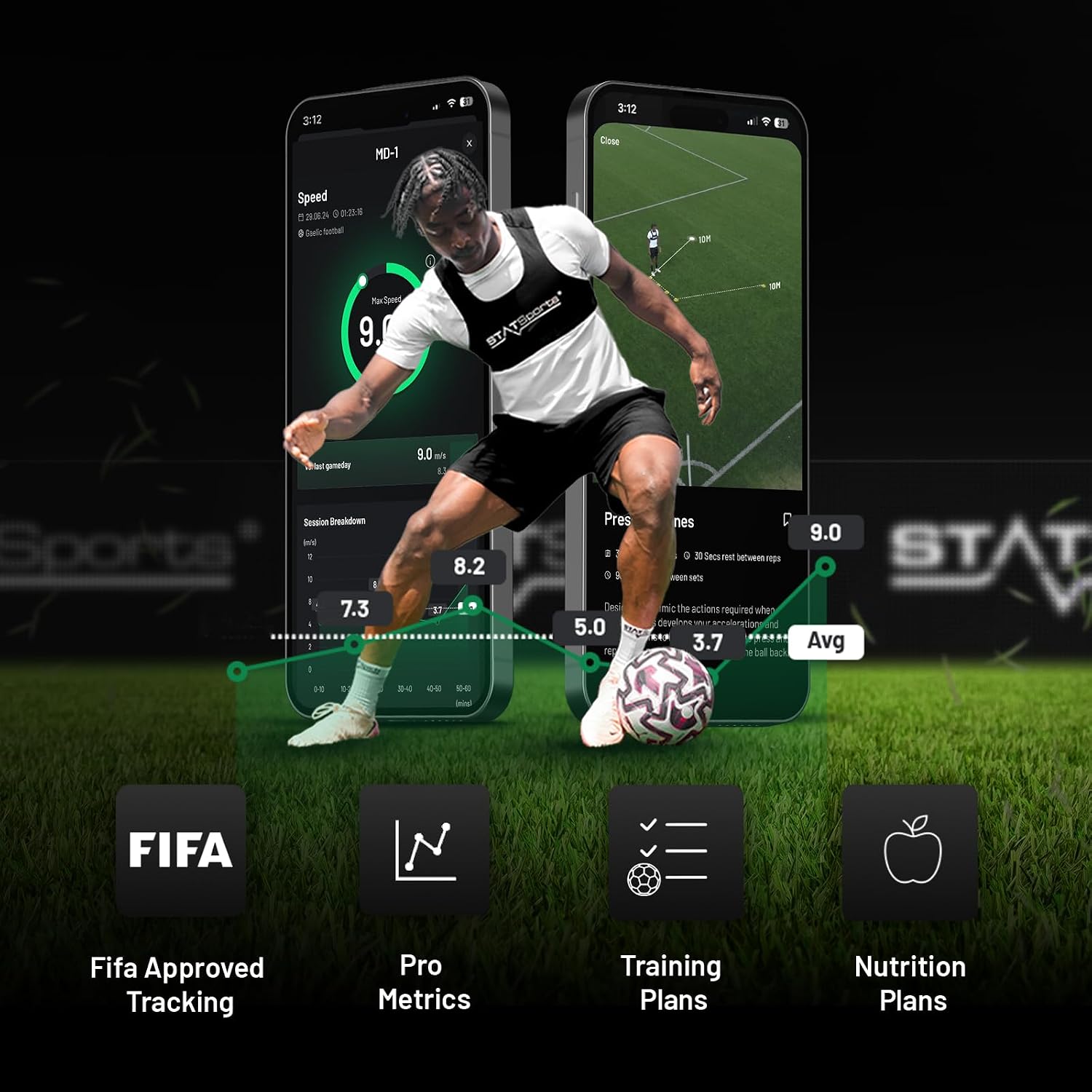 STATSports Academy GPS Soccer Tracker Vest – 24 Key Metrics | 200+ video drills, pro coaching, nutrition & recovery guidance, exclusive Premier League masterclasses, progress tracking - Image 2