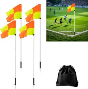 4 Set Soccer Corner Flags for Socce...