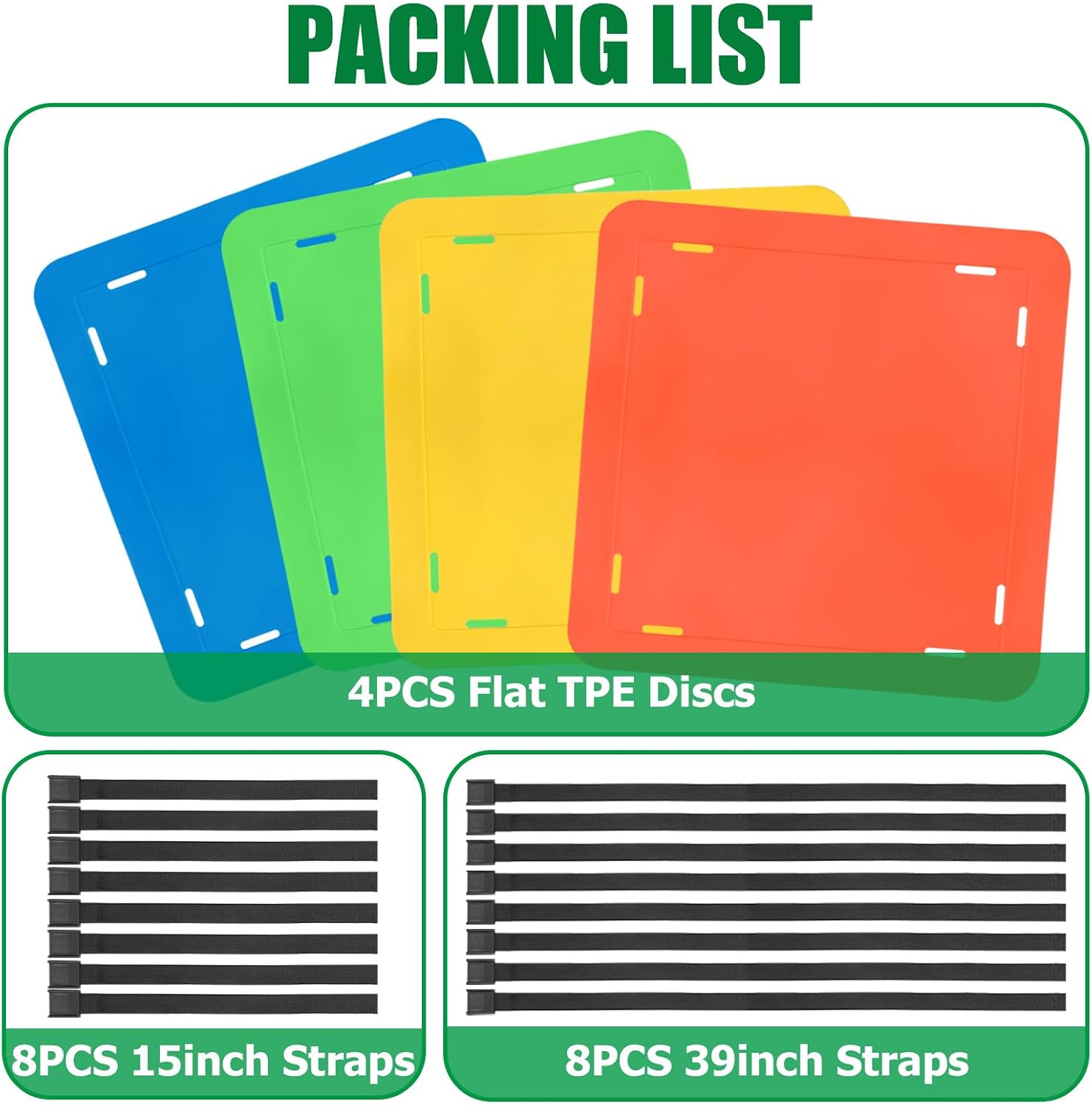 4PCS Soccer Goal Targets, 12" Sides Square with Adjustable Straps | 4 High-Visibility Colors to Improve Shooting Accuracy, Durable & Flexible TPE Material, Also Fits Lacrosse, Hockey & Baseball - Image 3