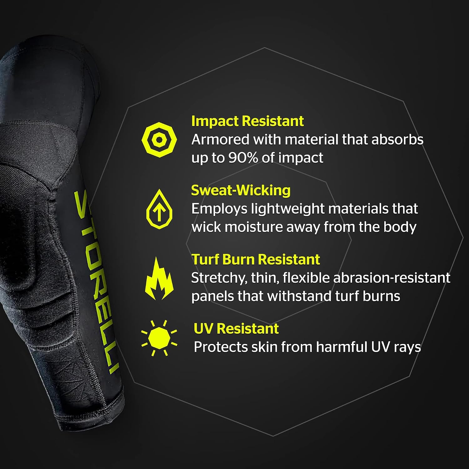 Storelli BodyShield Arm Guards, Protective Goalie Elbow Pads for Soccer & High Impact Sports with XRD Extreme Impact Protection, 1 Pair - Image 3