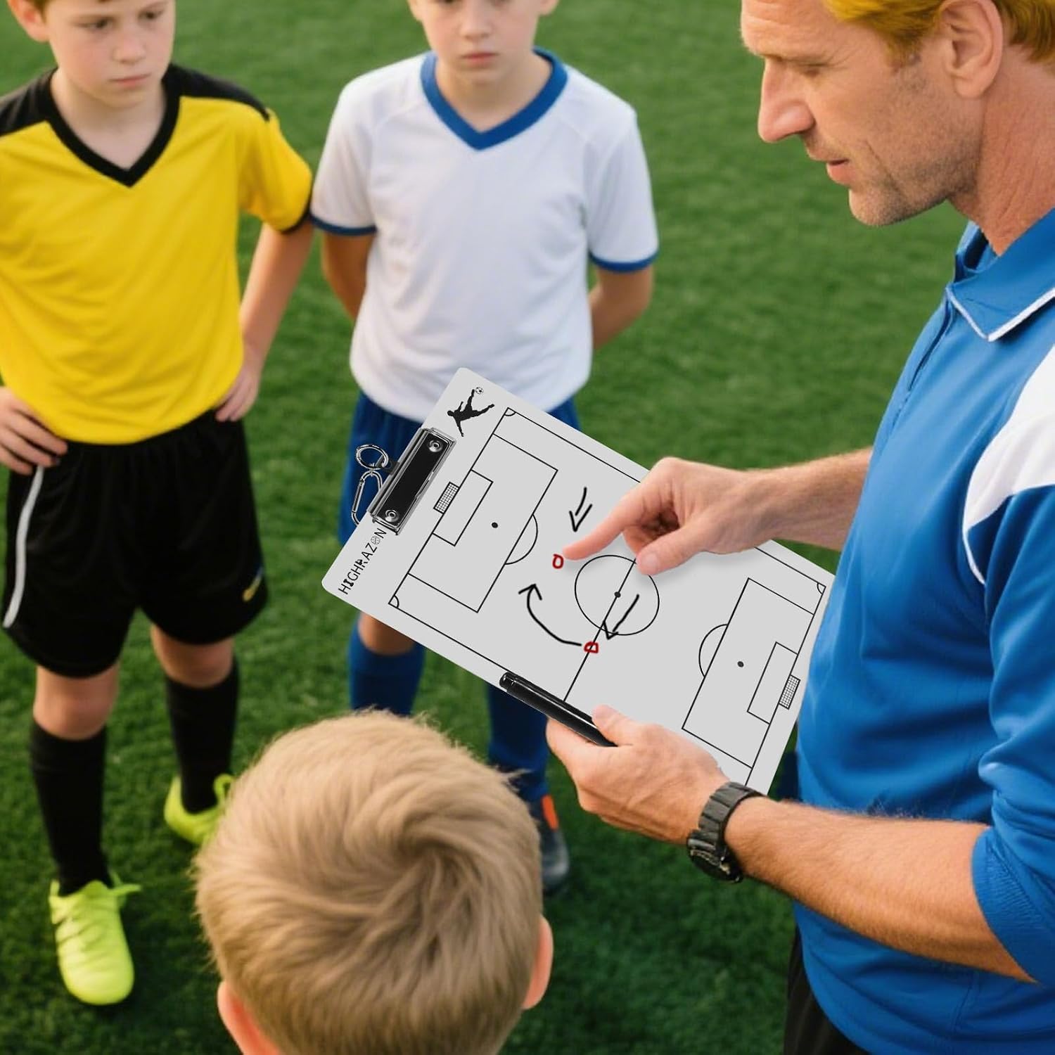 Soccer Coaches Clipboard, White Double-Sided Dry Erase Coach Clipboard, Soccer Whiteboard for Coaches, Lineup White Board with Marker for Coaches Gift - Image 2