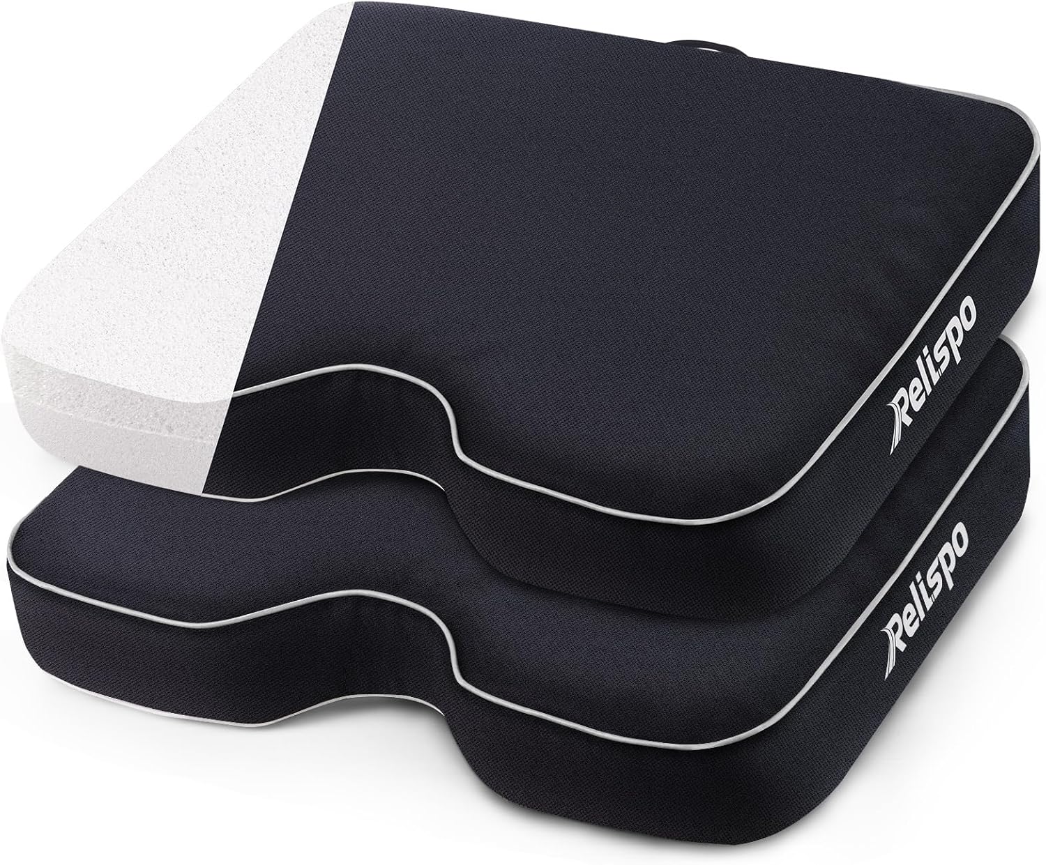 Stadium Seat Cushion for Bleachers, 2-in-1 Reversible Soft & Firm | Bleacher Cushion with Memory & High-Density Foam, Ergonomic Non-Slip Design, Portable for Indoor & Outdoor Sports, Events