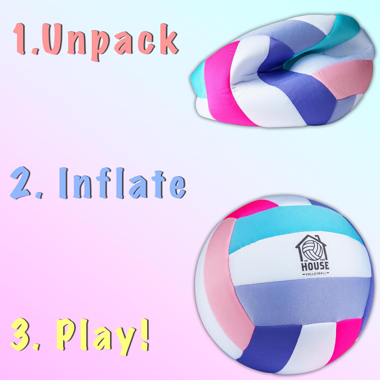 in The House Soft Indoor Volleyball for Boys & Girls (Ages 3+) – Realistic Feel - Training Ball for Indoor Play - Bring Vball Practice Home - Great Gift for Any Volleyball Player - Image 4