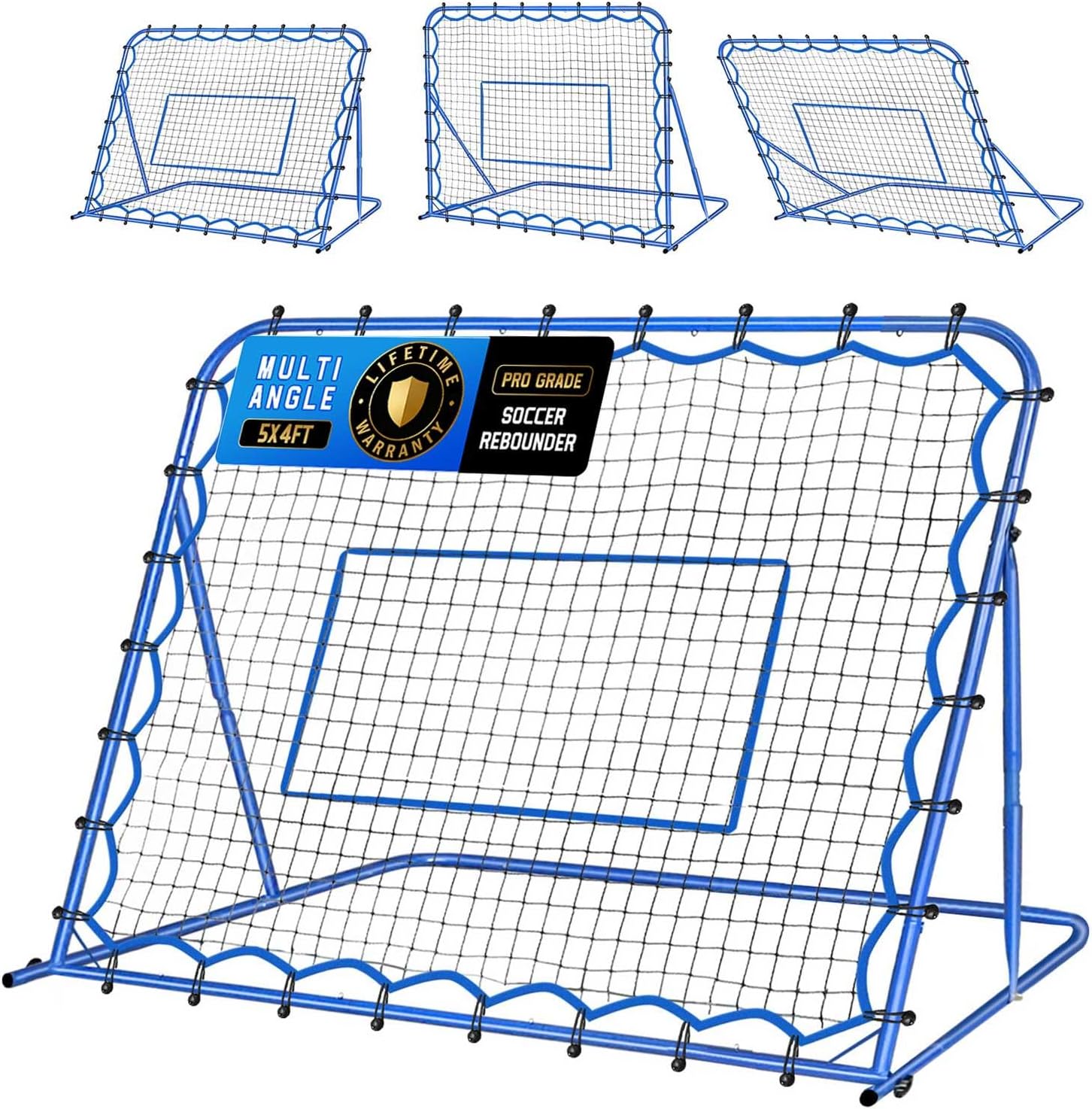 Soccer Baseball Rebounder Soccer Goal Net, Volleyball Rebound Pitchback Net | Quick Switch Angle Soccer Softball Training for Ball Control, Passing, Bounce Back Practice, Easy Setup Lacrosse Soccer Gifts