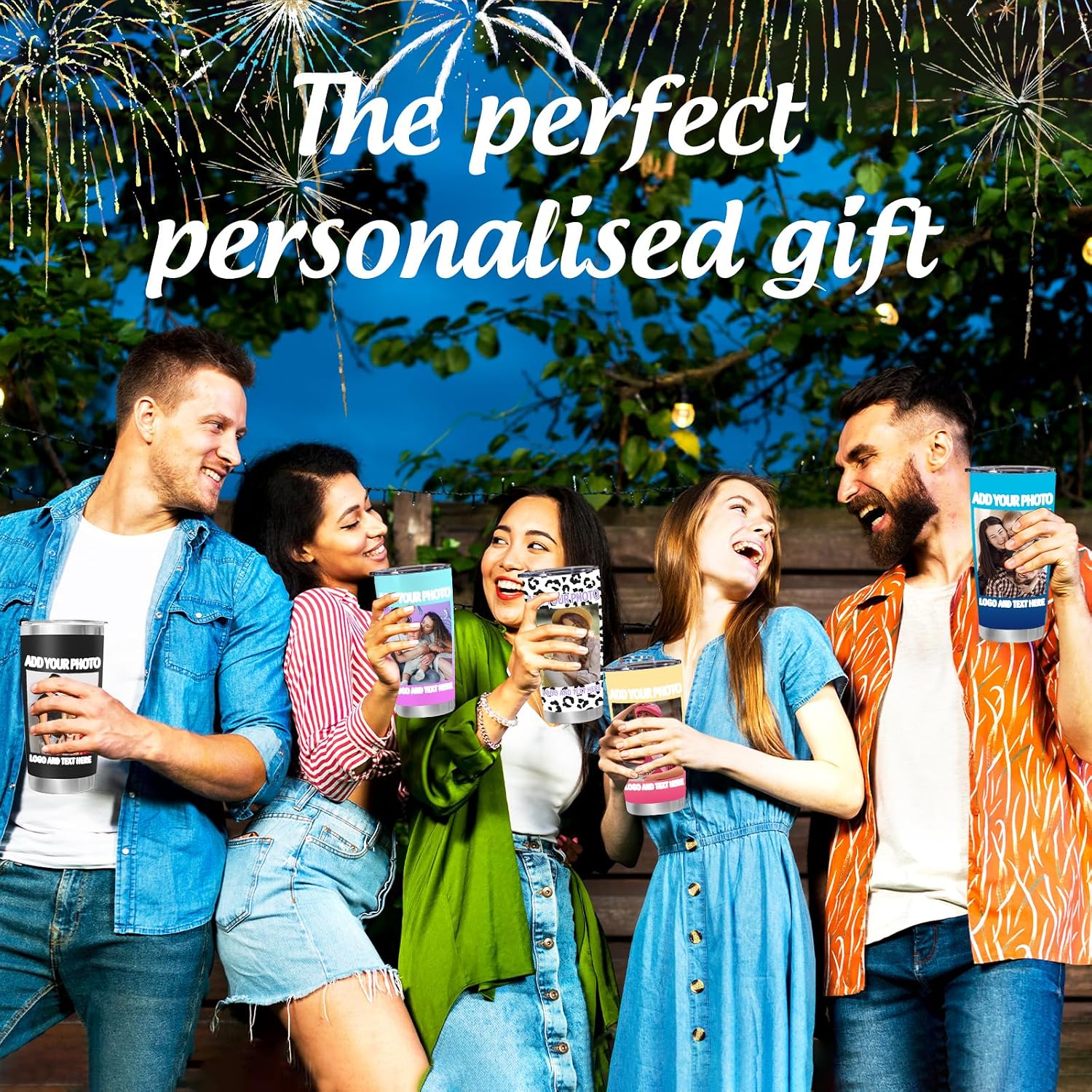 Petalsun Personalized 20oz Coffee Tumbler Bulk with Picture Text Logo Name | Travel Coffee Cup, Employee Appreciation Gift, Customized Retirement Birthday Wedding Gifts for Women Men Enterprise - Image 4