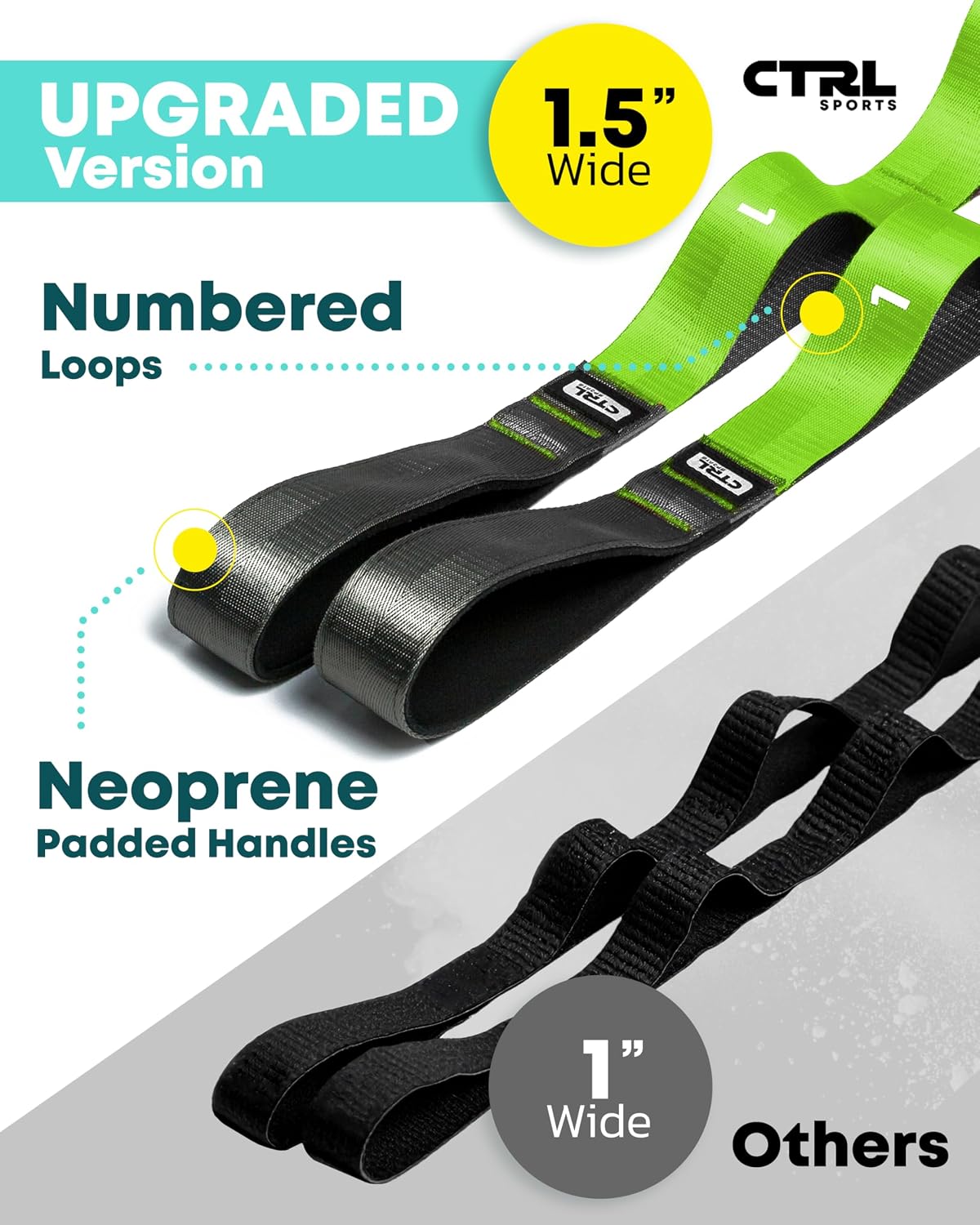 Stretching Strap with Loops - Non Elastic Yoga Strap for Physical Therapy | Video Exercises Included - Stretch bands for Stretching Equipment and Flexibility - Fascia, Hamstring & Leg Stretcher Belt - Image 8