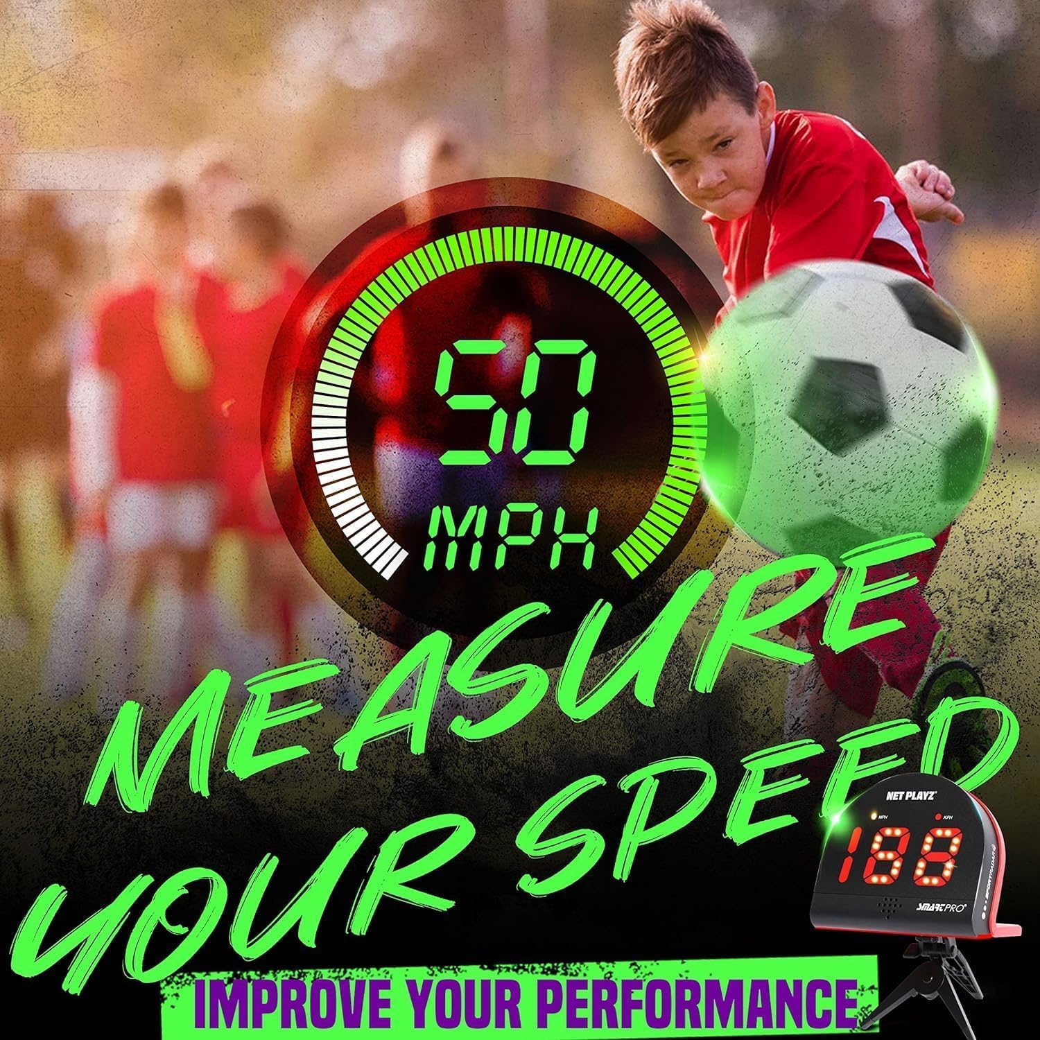 Soccer Gfits Training Equipment & Gear - Radars, Speed Sensors (Hands-Free) Radar Guns, Shooting Speed Guns for Soccer Players - Image 2