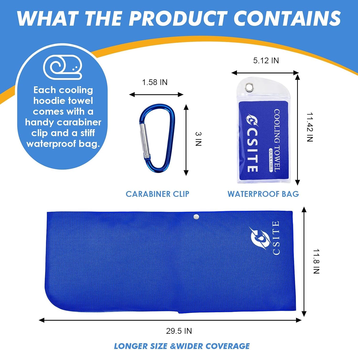 CSITE Cooling Hoodie Towels, Instant Cooling Towels for Neck and Face, UPF 50 Sun Protection, Ice Towel for Hot Weather, Head Towel for Sports, Camping, Cycling & More Activities - Image 6