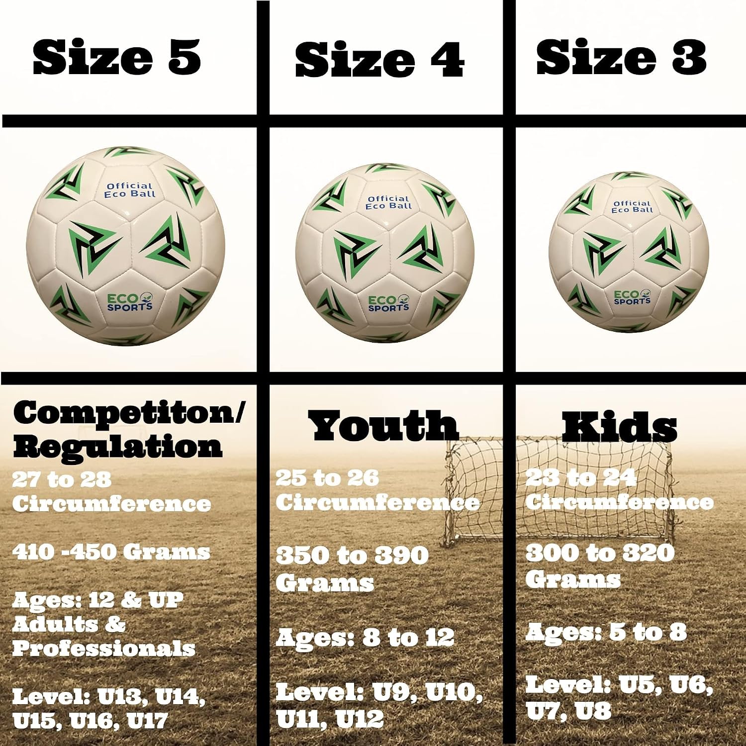 Eco Sports Soccer Ball, Size 3, 4, & 5 PVC Free, Recycled TPU Material, Long Air Retention for Practice & Games BPA Free Non Toxic, Better Balls Better World - Image 5