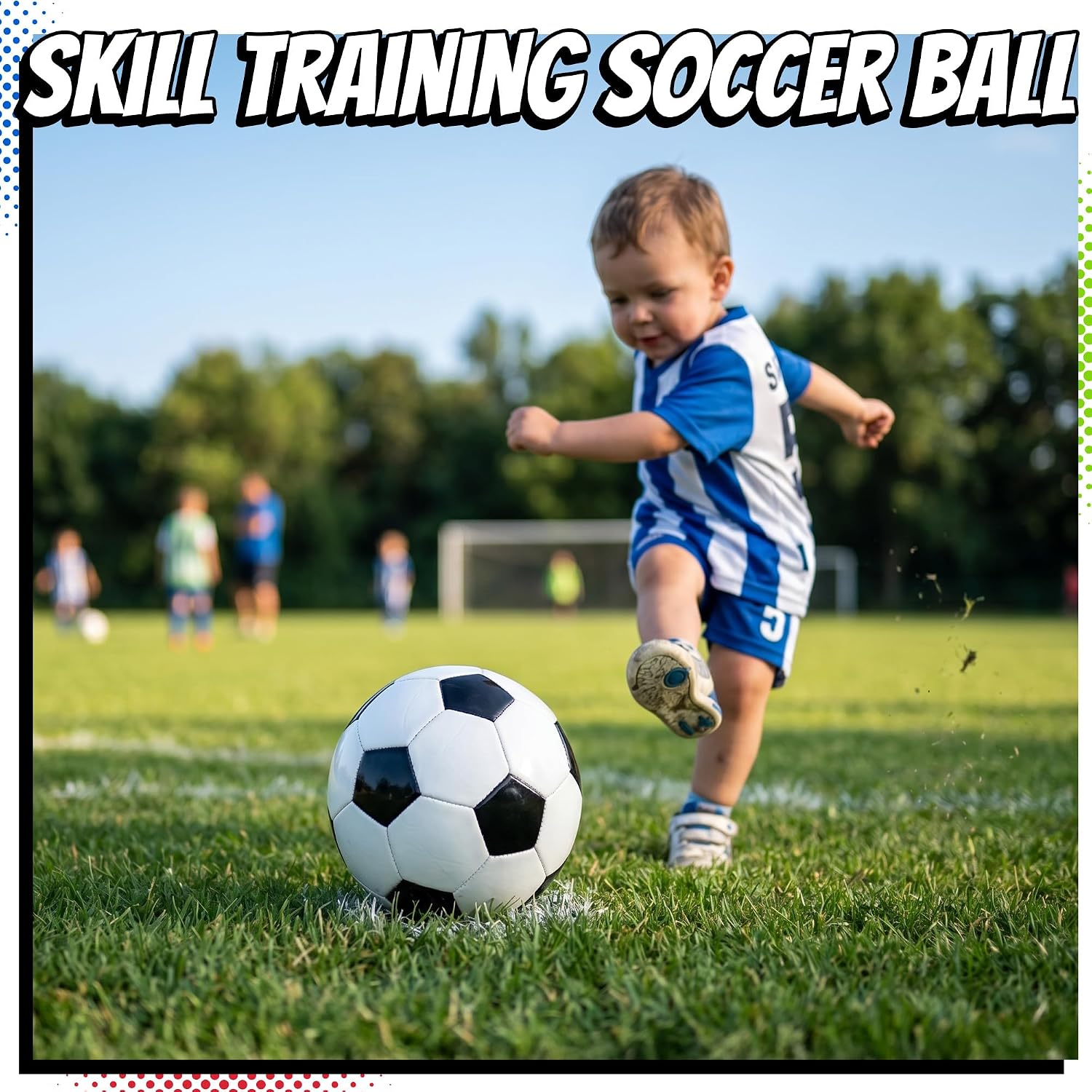 PlayBolt Black & White Soccer Balls - Sizes 2, 3, 4, 5 for Kids, Toddlers & Adults - Pack of 1 or 4 with Pump - Image 5
