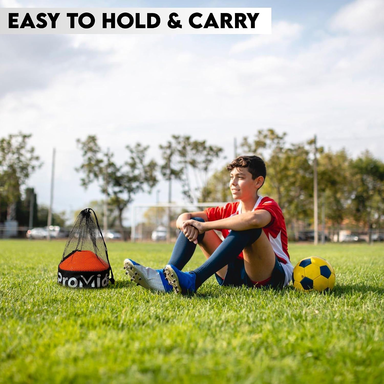 Disc Soccer Cones for Training Kids - 25/50/100/200 Small Plastic Cones for Sports Training - Flexible Conos for Soccer Practice Equipment, Basketball & Football Drills Equipment - Image 7