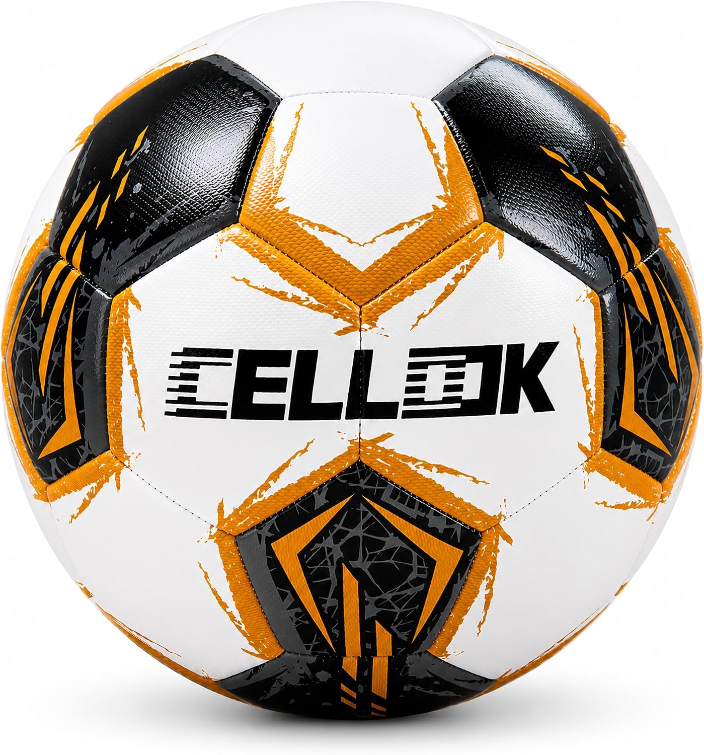 Soccer Ball Size 5 with Pump, Durable Training Ball for Indoor Outdoor Use | Textured cover and reinforced stitching support responsive touch, control and repeated play on grass, turf and courts.