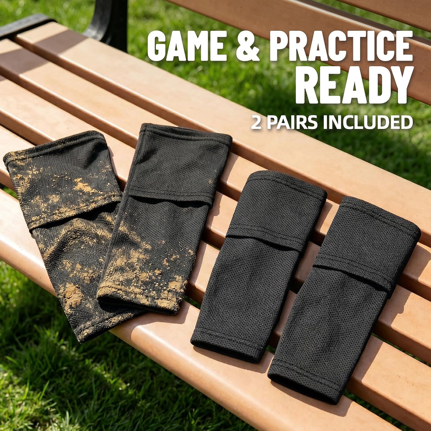 Shin Guard Sleeves 2 Pairs, Soccer Sleeves for Kids & Youth Ages 3-15 - Image 4