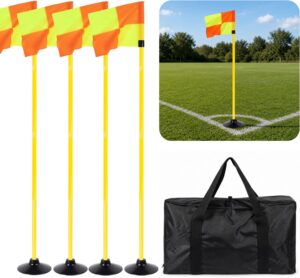 4 Set Soccer Corner Flags, 5 FT Adj...