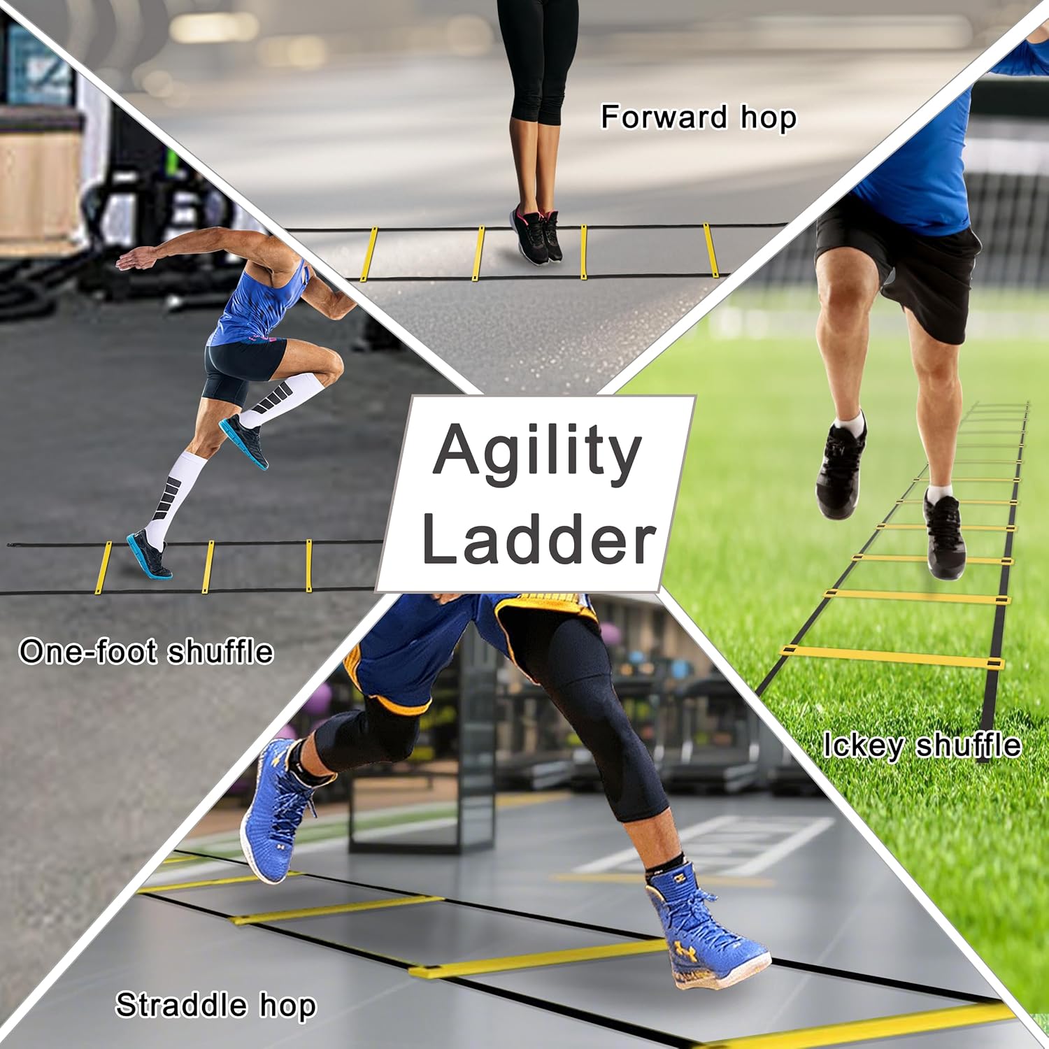 20ft Adjustable Agility Speed Ladder Training Ladder with Carry Bag - Soccer, Speed, Football Fitness Feet Training - Agility Training Equipment for Footwork Drills - Image 8