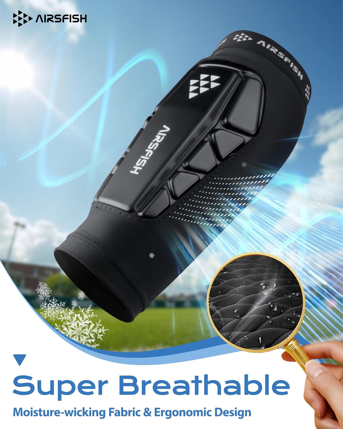 Soccer Shin Guards for Kid Youth, Protective Shin Defender Sleeve | Impact-Resistant Material | Breathable | Lightweight | Anti-slip Grip | Integrated One-Piece Tibia Protect | Machine-washable - Image 6