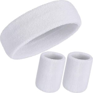 WILLBOND 3 Pcs Sweatbands Set 80s 9...