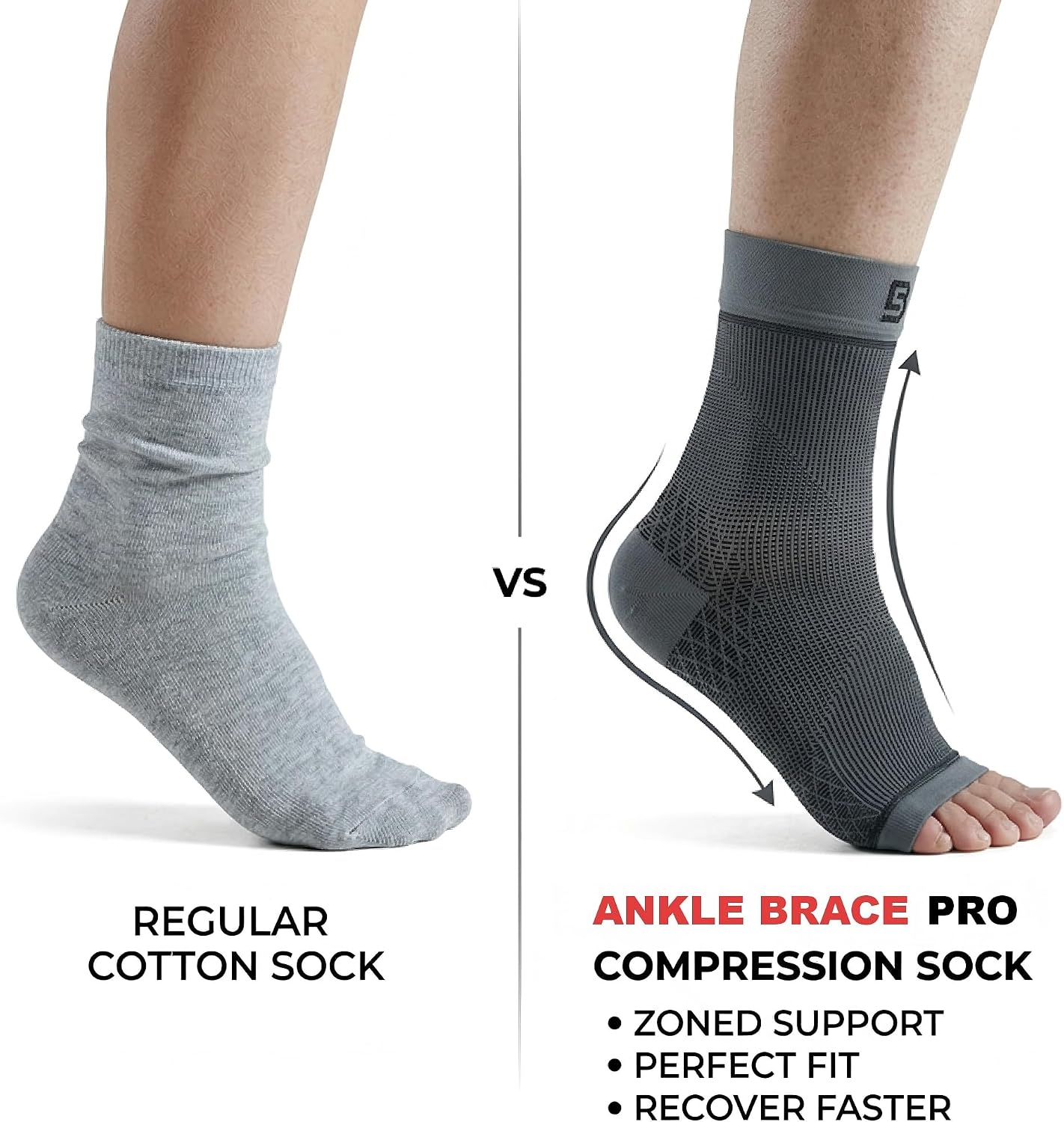 NMK Kids Compression Ankle Brace Youth Ankle Support Sleeve for Arthritis Boys Girls Basketball Soccer Running(1 Pair) - Image 3