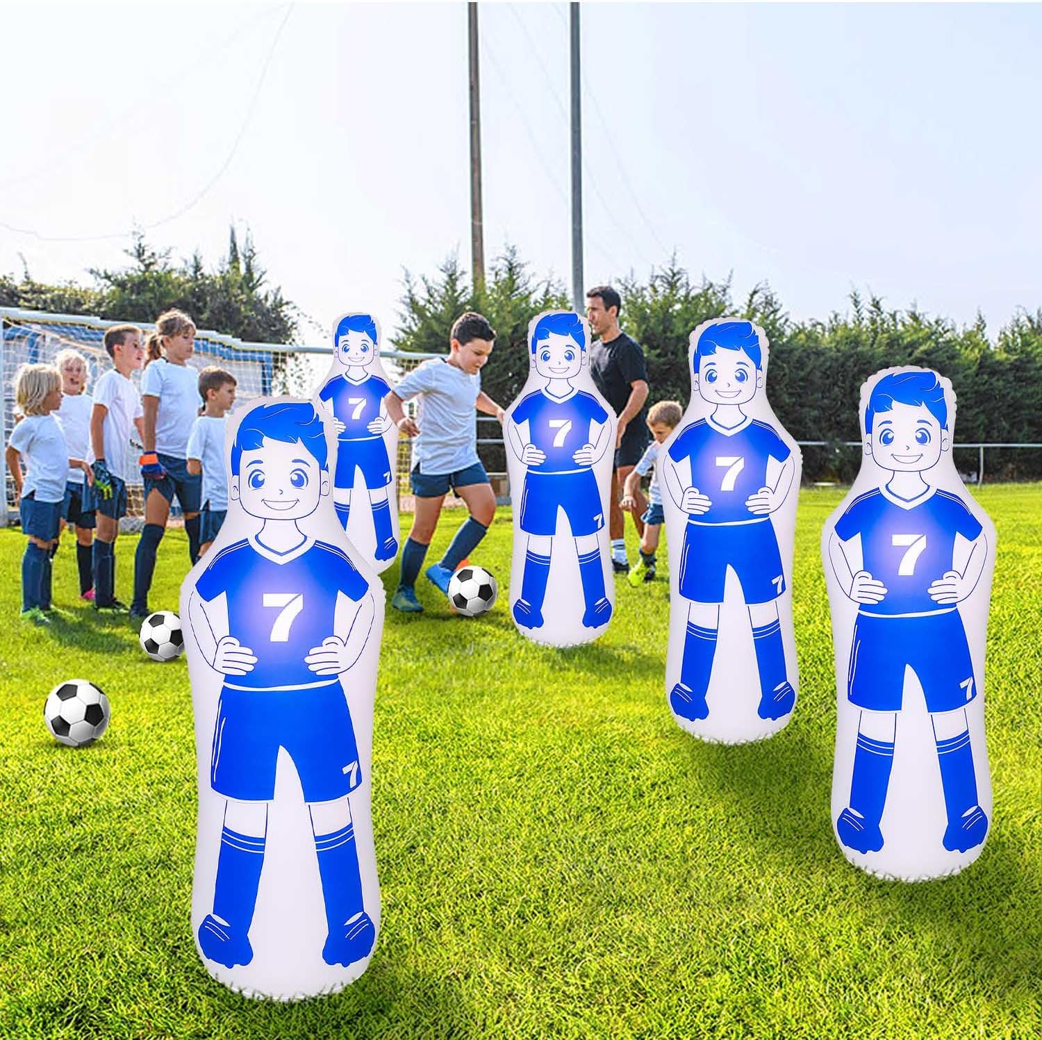 ZHUYNXIR Inflatable Soccer Dummy, Soccer Training Equipment, Inflatable Dummy Goalkeepr Air Mannequin Free Kick Wall Goalkeeper Defender Training for Children Adults - Image 8