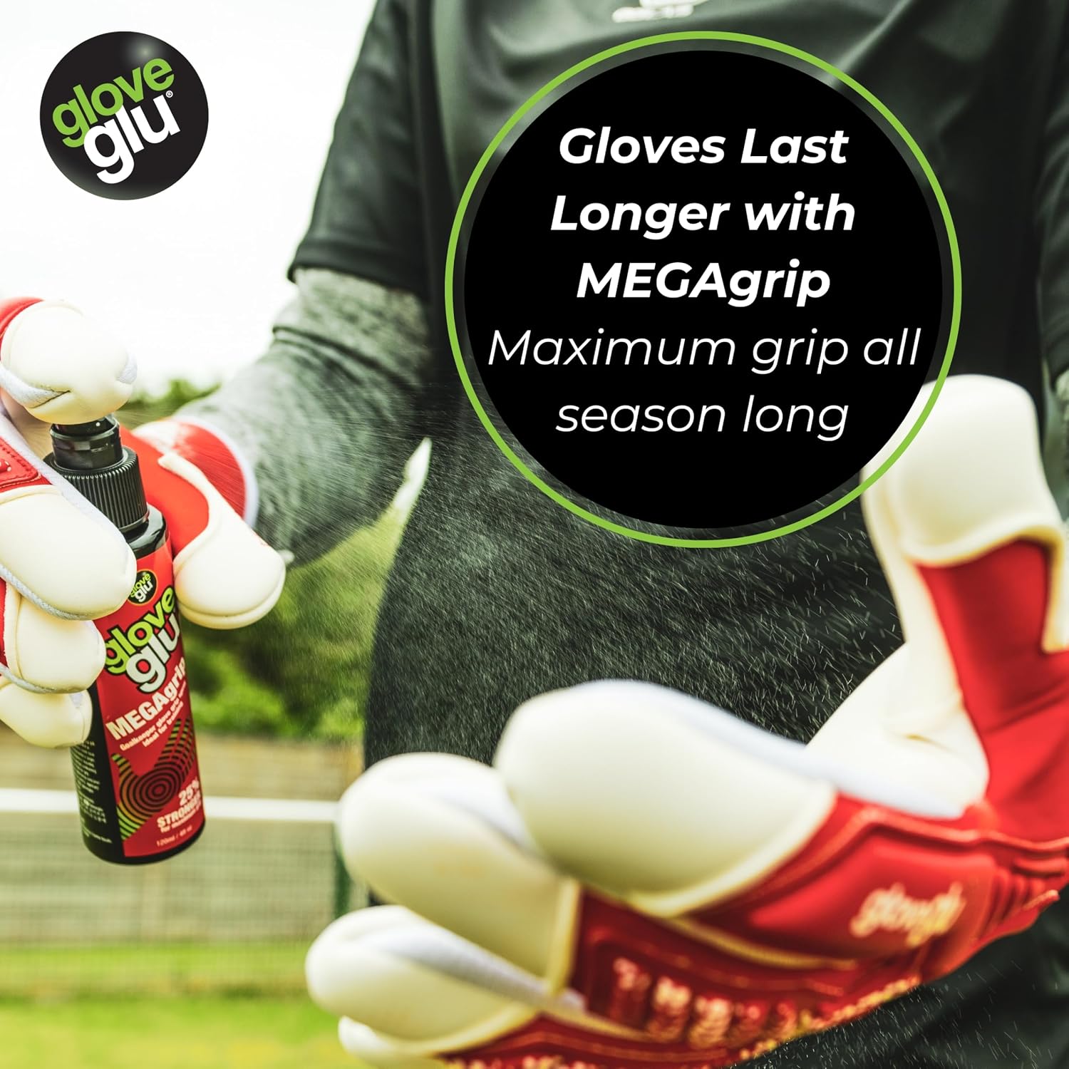 Gloveglu MEGAgrip Goalkeeper Glove Grip Spray | Advanced Goalkeeper Glove Palm Grip Reviver | Improved Catching & Better Ball Handling - Image 6