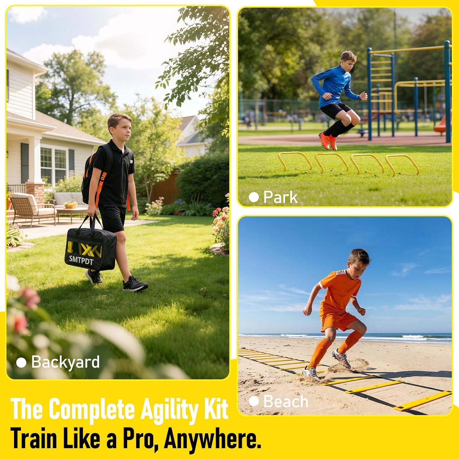 Agility Ladder,Soccer Training Equipment Set,20ft Speed Ladder,4 Agility Hurdles,Football Basketball Training Equipment,Football Accessories for Kids Youth Adults | Footwork, Speed & Agility Training - Image 6