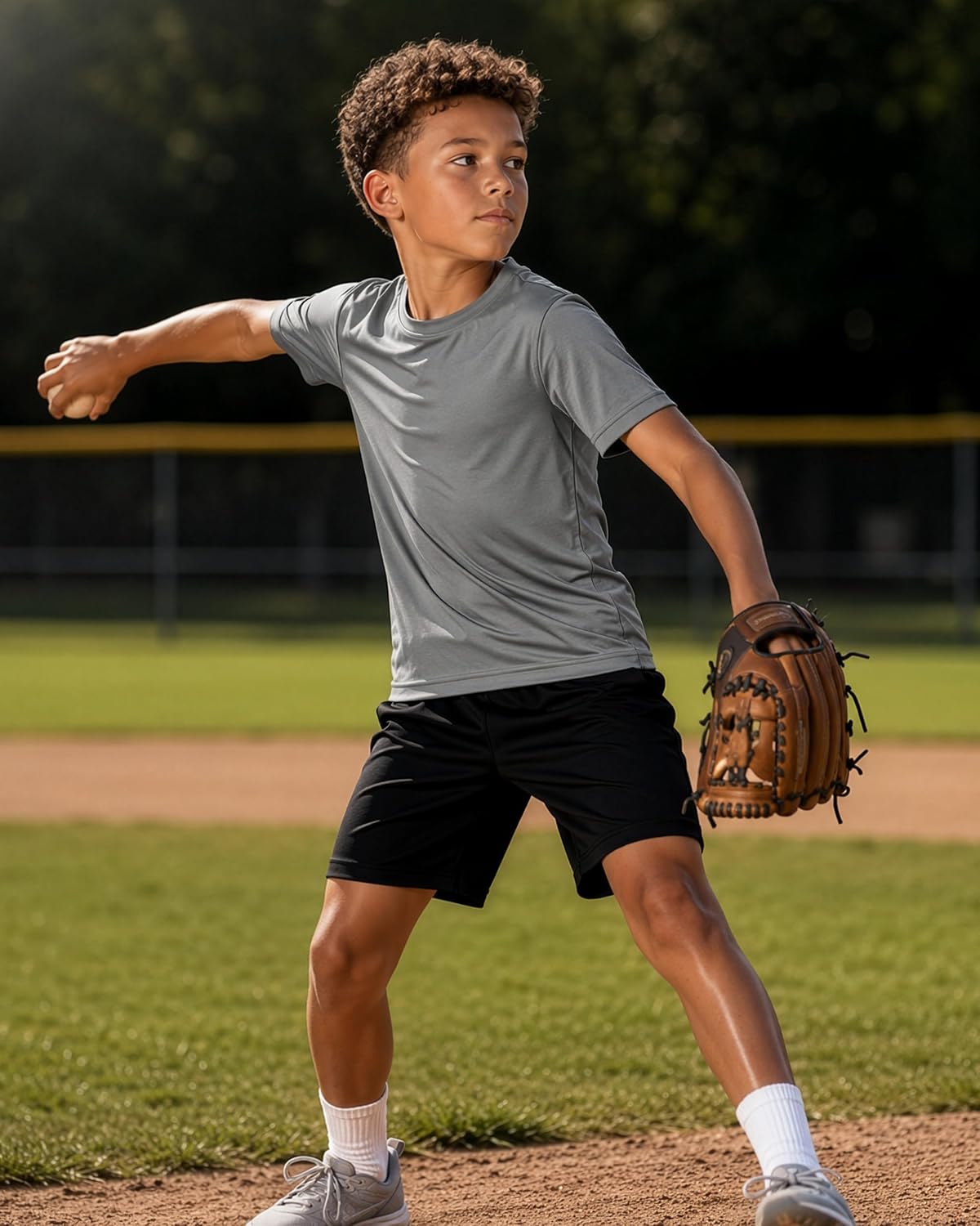 PURE CHAMP Boys Athletic Shirts 6 Pack Dry Fit Short Sleeve Boys Tshirts Basketball Baseball Soccer Tee Kids Youth & Teens - Image 4